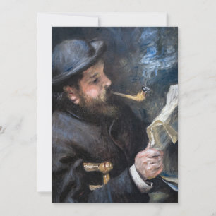 Pierre-Auguste Renoir - Claude Monet Reading Invitation