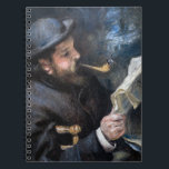 Pierre-Auguste Renoir - Claude Monet Reading Notebook<br><div class="desc">Claude Monet Reading/ Claude Monet Lisant by Pierre-Auguste Renoir in 1872</div>