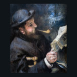 Pierre-Auguste Renoir — Claude Monet Reading Poster<br><div class="desc">Claude Monet Reading/ Claude Monet Lisant by Pierre-Auguste Renoir in 1872</div>