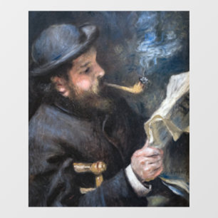 Pierre-Auguste Renoir - Claude Monet Reading Window Cling