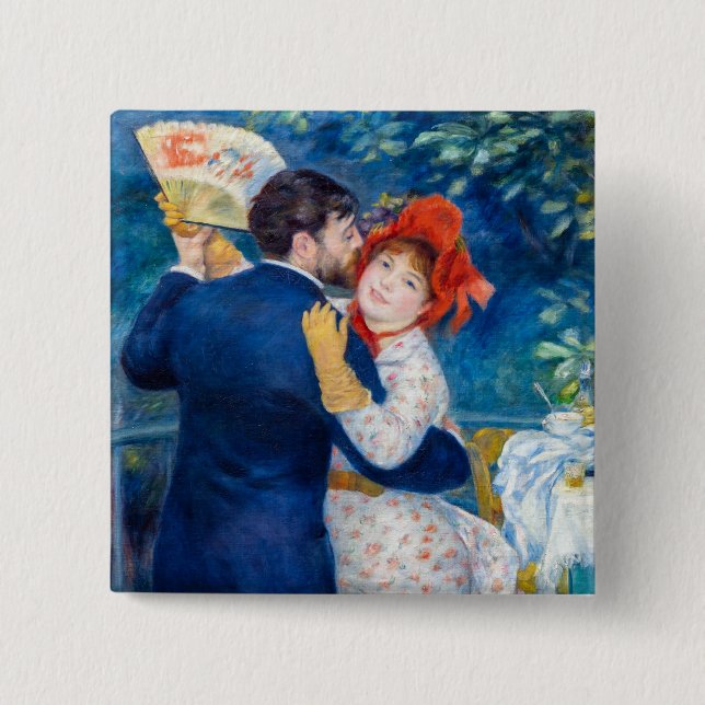 Pierre-Auguste Renoir - Country Dance 15 Cm Square Badge (Front)