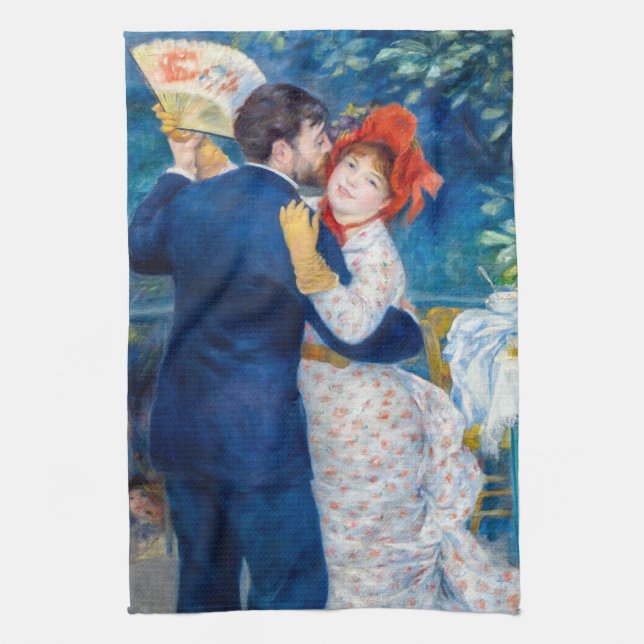 Pierre-Auguste Renoir - Country Dance Tea Towel (Vertical)