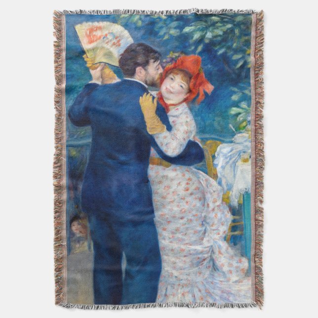 Pierre-Auguste Renoir - Country Dance Throw Blanket (Front Vertical)