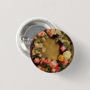 Pierre-Auguste Renoir - Crown of Roses  3 Cm Round Badge