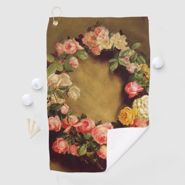 Pierre-Auguste Renoir - Crown of Roses   Golf Towel (InSitu)