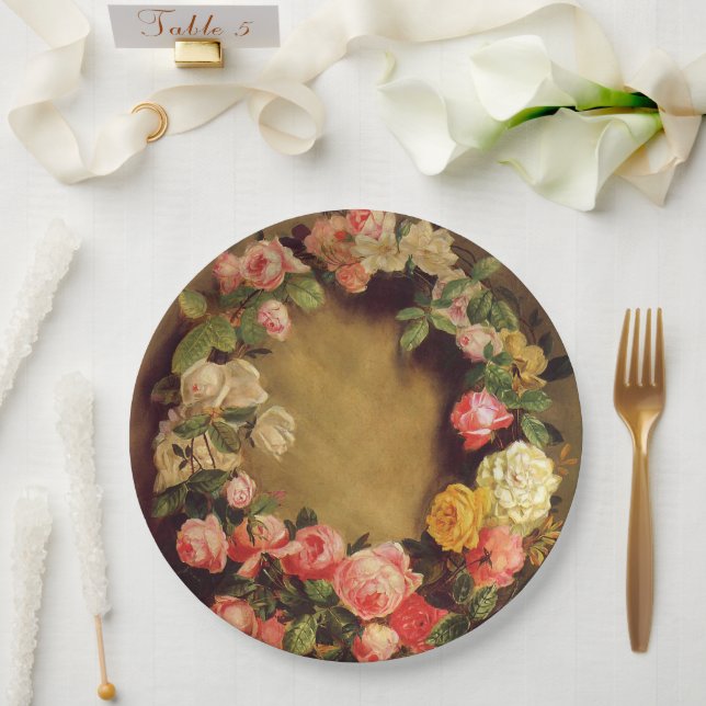 Pierre-Auguste Renoir - Crown of Roses   Paper Plate (Wedding)