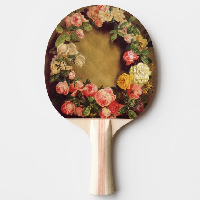 Pierre-Auguste Renoir - Crown of Roses  Ping Pong Paddle