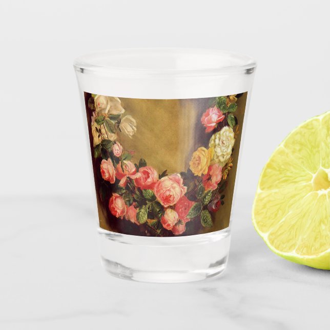 Pierre-Auguste Renoir - Crown of Roses   Shot Glass (Front)