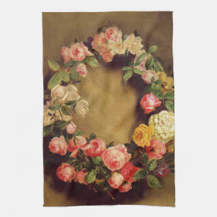 Pierre-Auguste Renoir - Crown of Roses Tea Towel