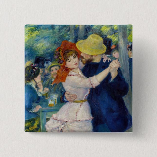 Pierre-Auguste Renoir - Dance at Bougival 15 Cm Square Badge (Front)
