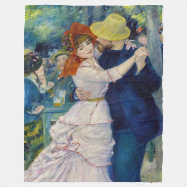 Pierre-Auguste Renoir - Dance at Bougival Fleece Blanket (Front)