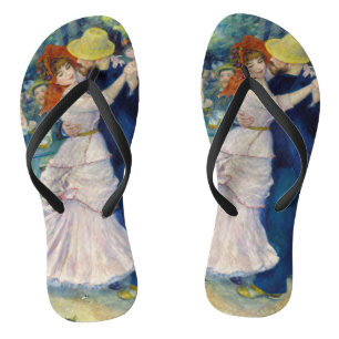 Pierre-Auguste Renoir - Dance at Bougival Flip Flops