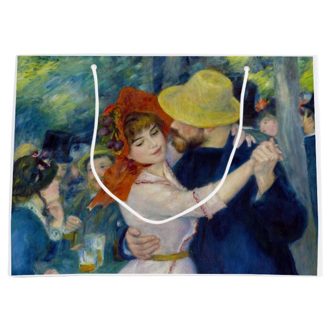Pierre-Auguste Renoir - Dance at Bougival Large Gift Bag (Front)