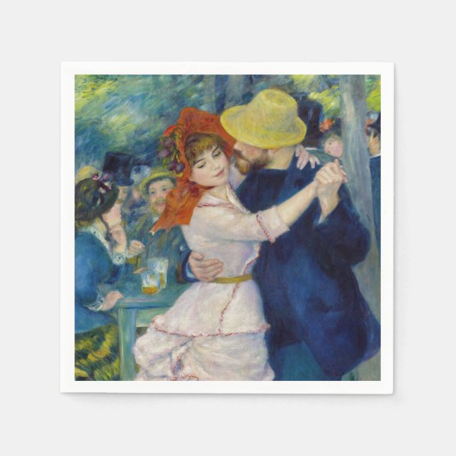 Pierre-Auguste Renoir - Dance at Bougival Napkin (Front)