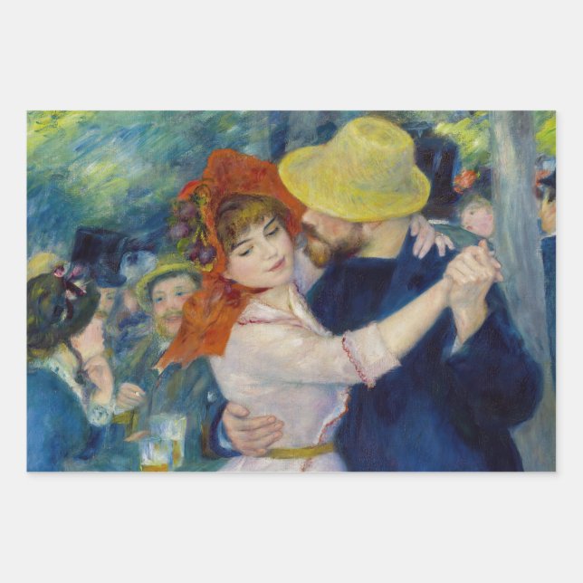 Pierre-Auguste Renoir - Dance at Bougival Wrapping Paper Sheet (Front)