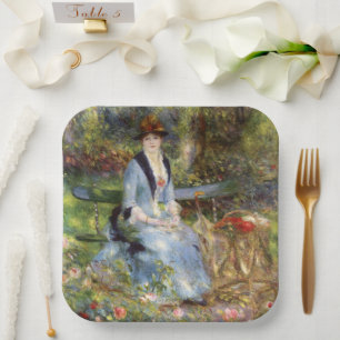 Pierre-Auguste Renoir - Dans les Roses Paper Plate