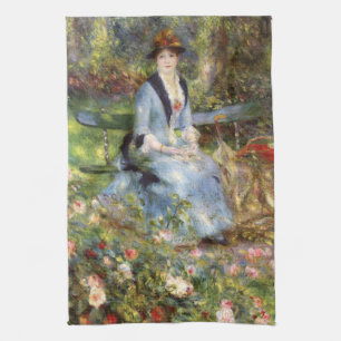 Pierre-Auguste Renoir - Dans les Roses    Tea Towel