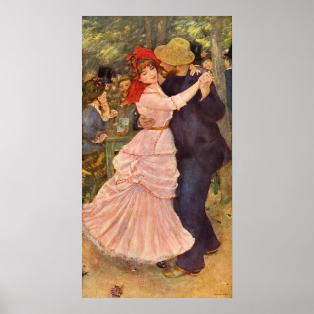 Pierre-Auguste Renoir - Danse à Bougival (1883) Poster (Front)