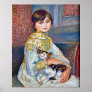 Pierre Auguste Renoir fine art - Child with Cat Poster