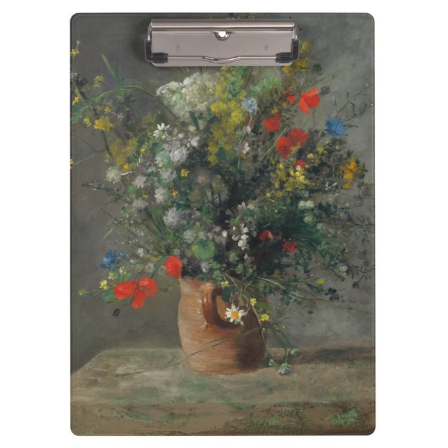 Pierre-Auguste Renoir - Flowers in a Vase 1866 Clipboard (Front)