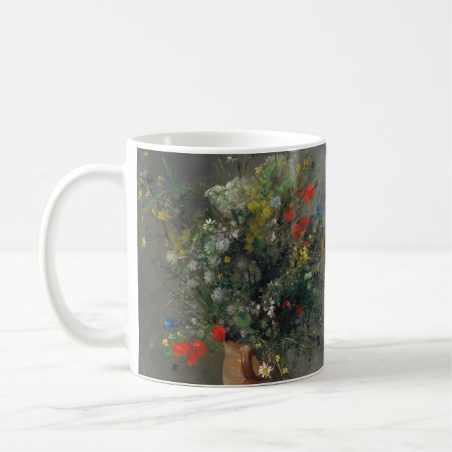 Pierre-Auguste Renoir - Flowers in a Vase 1866 Coffee Mug (Left)