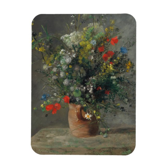 Pierre-Auguste Renoir - Flowers in a Vase 1866 Magnet (Vertical)