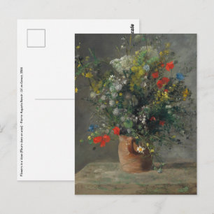 Pierre-Auguste Renoir - Flowers in a Vase 1866 Postcard