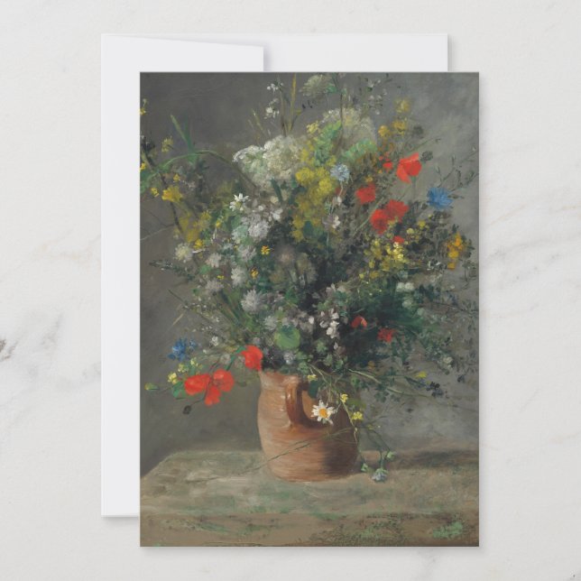 Pierre-Auguste Renoir - Flowers in a Vase 1866 Thank You Card (Front)