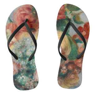 Pierre-Auguste Renoir - Flowers in a Vase Flip Flops