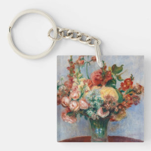 Pierre-Auguste Renoir - Flowers in a Vase Key Ring