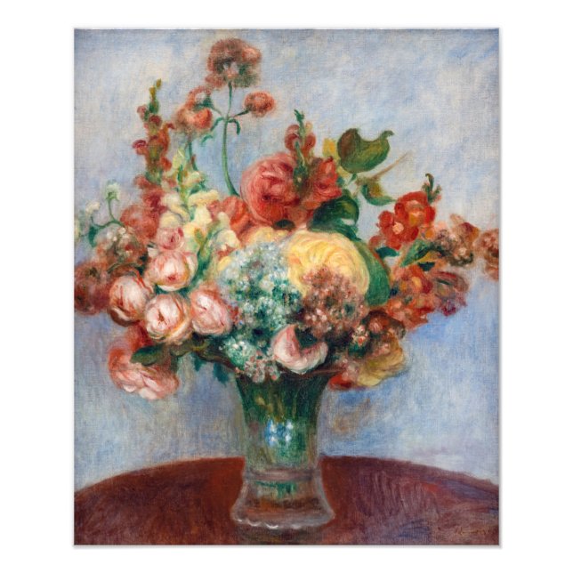 Pierre-Auguste Renoir - Flowers in a Vase Photo Print (Front)