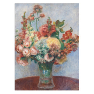 Pierre-Auguste Renoir - Flowers in a Vase Tablecloth