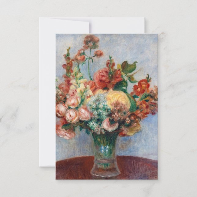 Pierre-Auguste Renoir - Flowers in a Vase Thank You Card (Front)