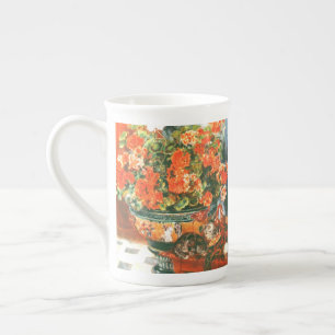 Pierre-Auguste Renoir Geraniums And Cats    Bone China Mug
