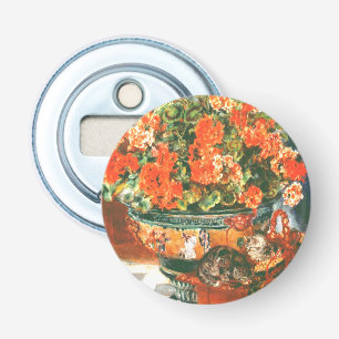 Pierre-Auguste Renoir Geraniums And Cats    Bottle Opener