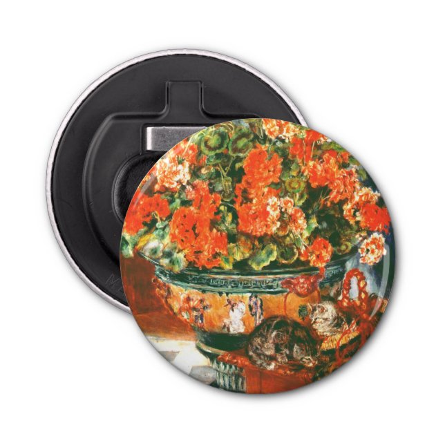 Pierre-Auguste Renoir Geraniums And Cats    Bottle Opener (Front)