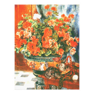 Pierre-Auguste Renoir Geraniums And Cats   Photo Print