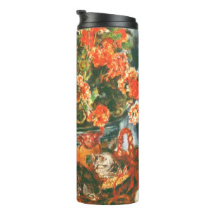 Pierre-Auguste Renoir Geraniums And Cats Thermal Tumbler