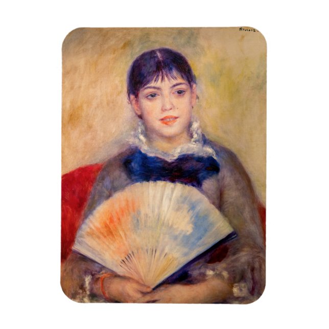 Pierre-Auguste Renoir - Girl with a Fan Magnet (Vertical)