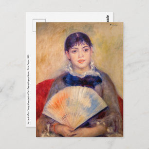 Pierre-Auguste Renoir - Girl with a Fan Postcard