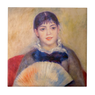Pierre-Auguste Renoir - Girl with a Fan Tile