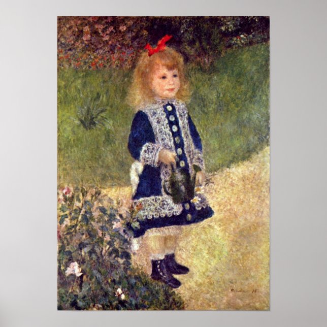 Pierre-Auguste Renoir - Girl with Watering Can Poster (Front)