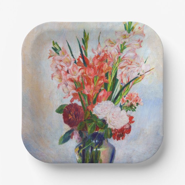 Pierre-Auguste Renoir - Gladioli Paper Plate (Front)