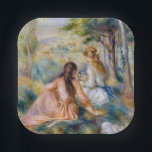 Pierre-Auguste Renoir - In the Meadow Paper Plate<br><div class="desc">In the Meadow (Dans le pré) - Pierre-Auguste Renoir,  Oil on canva,  1888-1892</div>