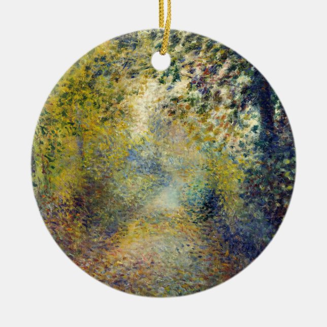 Pierre-Auguste Renoir - In the Woods Ceramic Tree Decoration (Front)