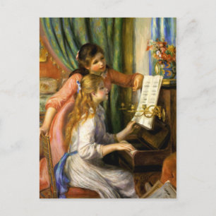 Pierre-Auguste Renoir - Jeunes Filles au Piano Postcard