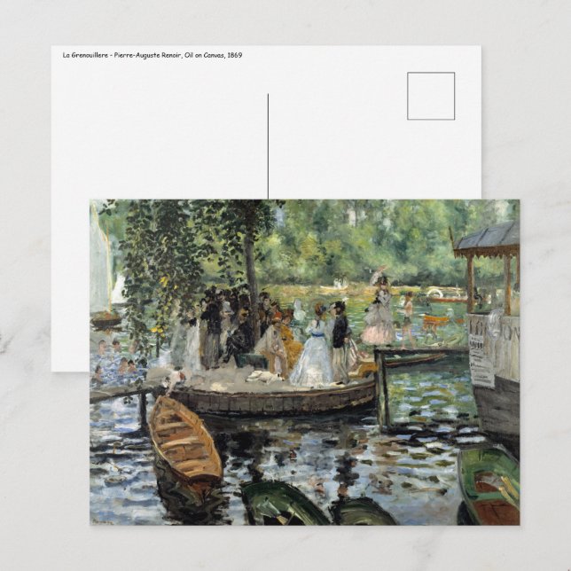 Pierre-Auguste Renoir - La Grenouillere Postcard (Front/Back)