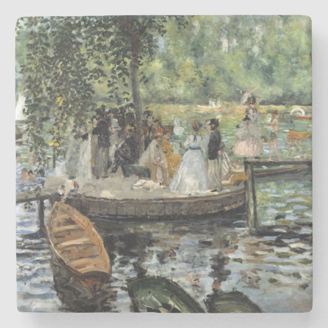 Pierre-Auguste Renoir - La Grenouillere Stone Coaster (Front)