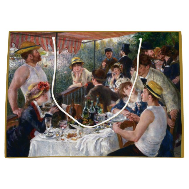 Pierre-Auguste Renoir - Luncheon of Boating Party Large Gift Bag (Front)