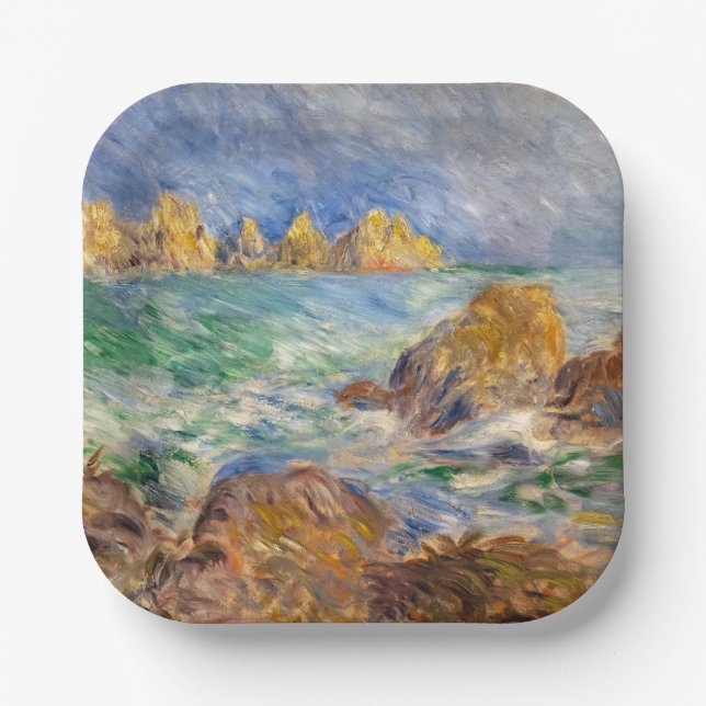 Pierre-Auguste Renoir - Marine, Guernesey Paper Plate (Front)